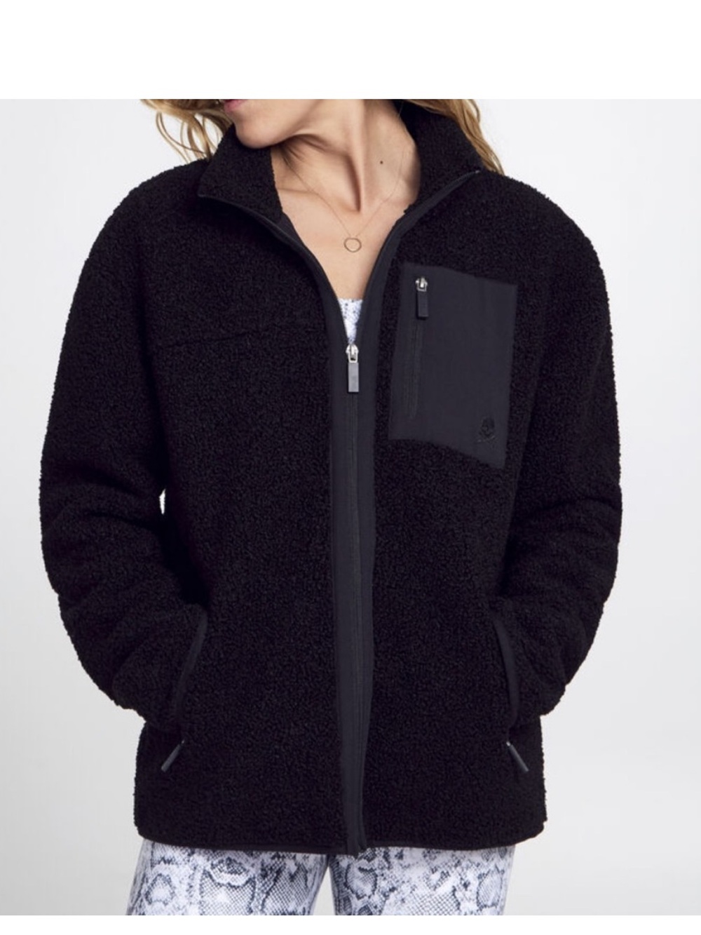 Soulcycle Fleece Shearling Sherpa Full Zip Up Puffer Jacket